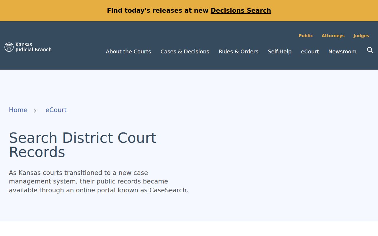 Atchison County civil docket public access and terminal guidance